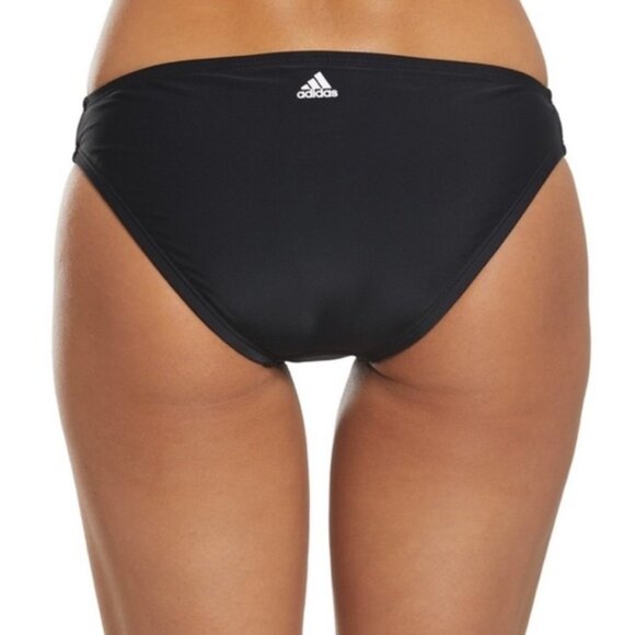 Adidas Swim Hipster Bikini Bottom Size LARGE Black NWT Orig $48 - Picture 1 of 9